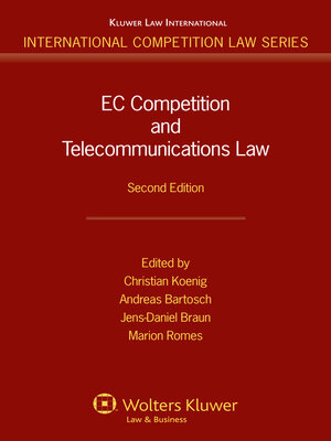 cover image of EC Competition and Telecommunications Law